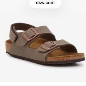 Birkenstock Kids Brown Sandals with back strap